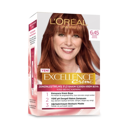 L'Oréal Paris Excellence Creme Saç Boyası 6-45 Bakır Kahve