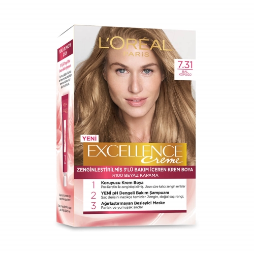 L'Oréal Paris Excellence Creme Saç Boyası 7-31 Bal Köpüğü