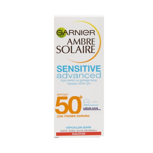 Garnier Ambre Solaire Sensitive Expert+ Güneşe Karşı Hassas Ciltler için Spf50+ Güneş Koruyucu Jel Krem 50 Ml