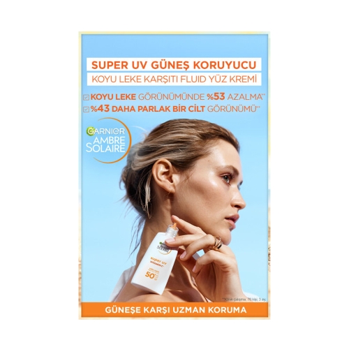 Garnier Ambre Solaire Super UV C Vitamini Koyu Leke Karşıtı Fluid Krem SPF50+ 40 Ml