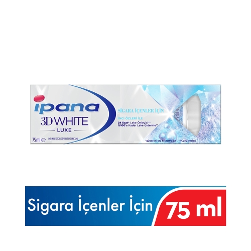 İpana 3 Boyutlu Beyazlık Luxe Diş Macunu Anti-Tobacco Glow Sigara İçenler İçin 75 ML