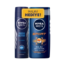 Nivea Men Fresh Active Sprey Deodorant 150 Ml + Nivea Men Sport Duş Jeli 250 Ml