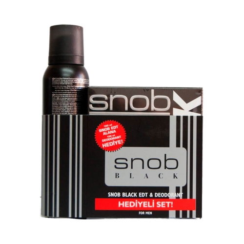 Snob Black Edt 100 Ml+Deodorant Kofre