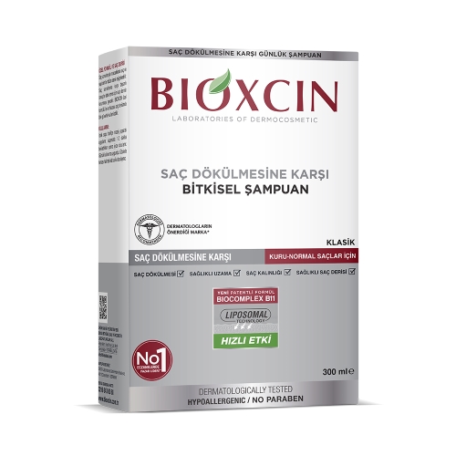 Bioxcin Klasik Kuru ve Normal Saçlar için Şampuan 300 Ml