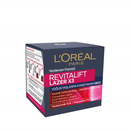 L'Oréal Paris Revitalift Laser X3 Gece Yoğun Yaşlanma Karşıtı Krem 50 Ml