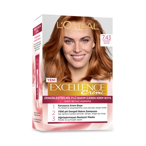 L'Oréal Paris Excellence Creme Saç Boyası 7-43 Sultan Bakırı
