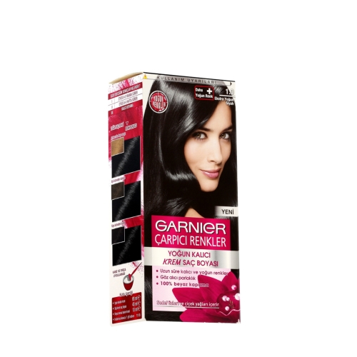 Garnier Çarpıcı Renkler Saç Boyası 1-0 Ekstra Yoğun Siyah
