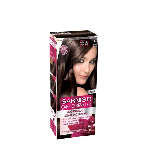 Garnier Çarpıcı Renkler Saç Boyası 4-0 Yoğun Kahve