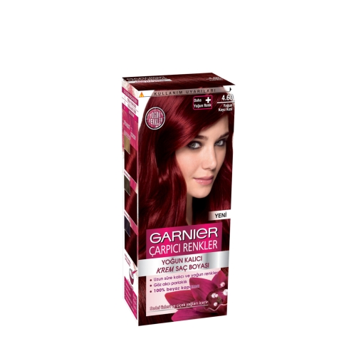 Garnier Çarpıcı Renkler Saç Boyası 4-60 Yoğun Koyu Kızıl