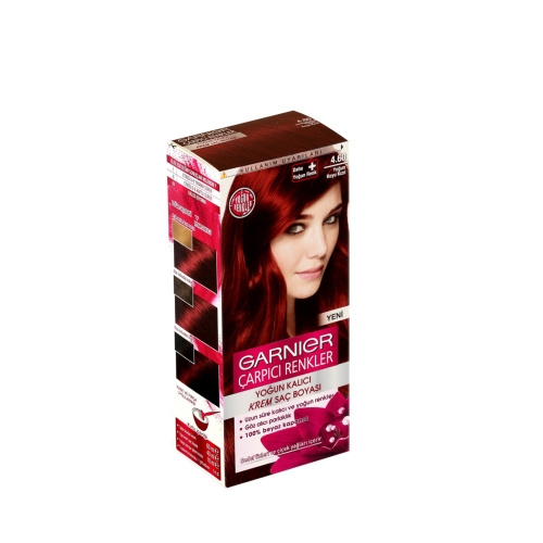 Garnier Çarpıcı Renkler Saç Boyası 4-60 Yoğun Koyu Kızıl