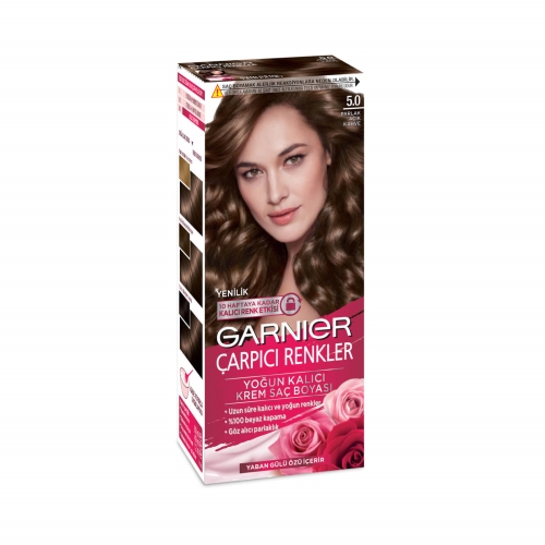 Garnier Çarpıcı Renkler Saç Boyası 5-0 Parlak Açık Kahve