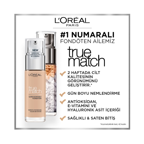 L'Oréal Paris True Match Cilt Bakım Etkili Fondöten 2R2C2K Vanille Rose