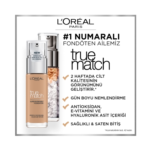 L'Oréal Paris True Match Cilt Bakım Etkili Fondöten 5N Sable/Sand