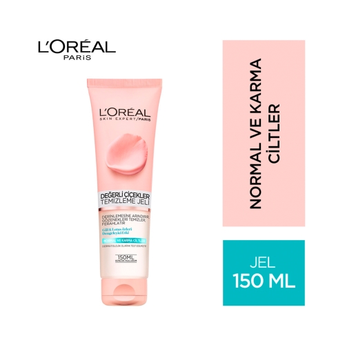 L'Oréal Paris Değerli Çiçekler Temizleme Jeli Normal/Karma 150 Ml