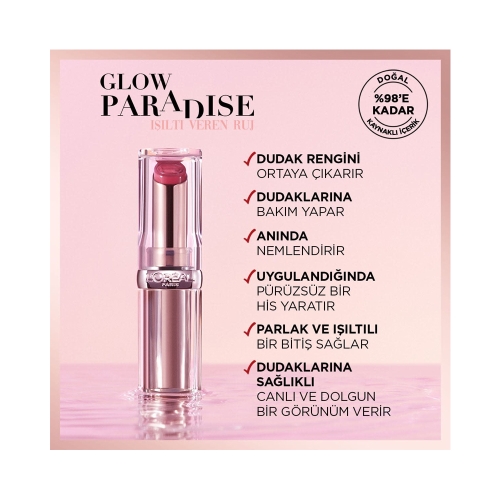 L'Oréal Paris Glow Paradise Balm-in-Lipstick - Işıltı Veren Ruj 642 Beige Eden