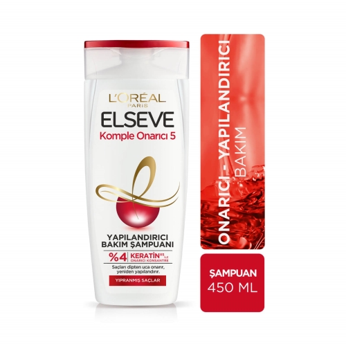 L'Oréal Paris Elseve Komple Onarıcı 5 Yapılandırıcı Bakım Şampuanı 450 Ml