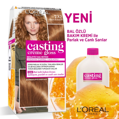 L'Oréal Paris Casting Crème Gloss Saç Boyası 732 Krem Karamel