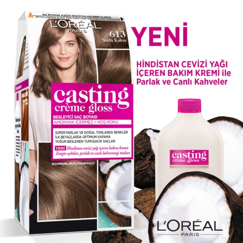 L'Oréal Paris Casting Crème Gloss Saç Boyası 613 Sütlü Kahve