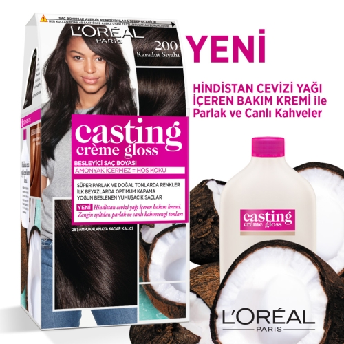L'Oréal Paris Casting Crème Gloss Saç Boyası 200 Karadut Siyahı