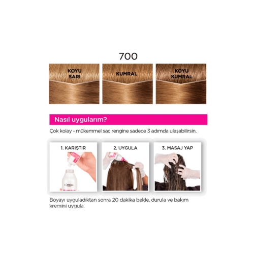L'Oréal Paris Casting Crème Gloss Saç Boyası 700 Parlak Kumral