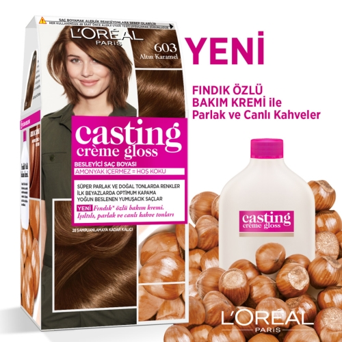 L'Oréal Paris Casting Crème Gloss Saç Boyası 603 Altın Karamel