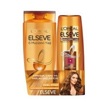 L'Oréal Paris Elseve 6 Mucizevi Yağ Şampuan 450 Ml + Saç Bakım Kremi 175 Ml