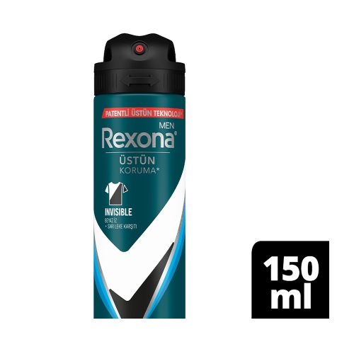 Rexona Men Erkek Sprey Deodorant Invisible Ice Fresh 72 Saat Kesintisiz Üstün Koruma 150 Ml