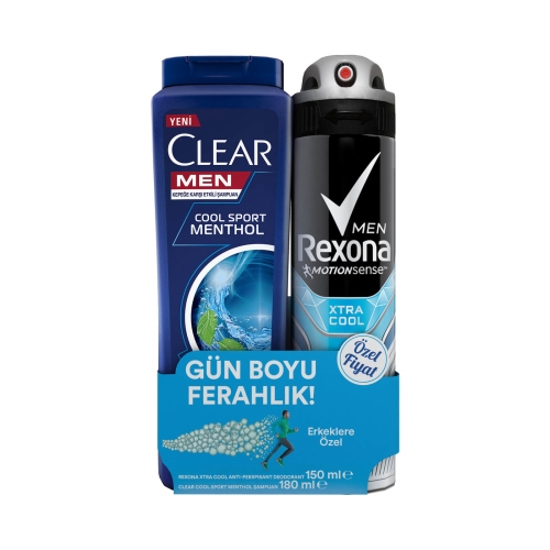 Rexona Deodorant Xtra Cool Men 150 Ml+Clear 180 Ml
