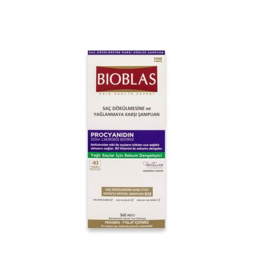Bioblas Procyanidin Şampuan Yağlı Saçlar 360 Ml