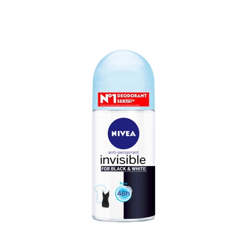Nivea Deodorant Roll-On Invisible Black&White Pure Kadın 50 Ml