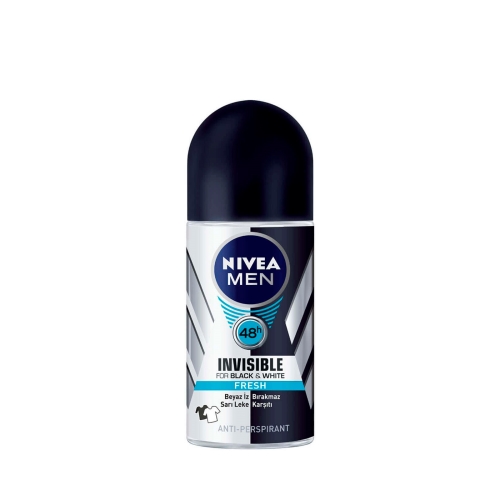 Nivea Deodorant Roll-On Invisible Black&White Fresh Erkek 50 Ml