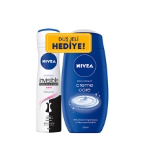 Nivea Invisible Black & White Clear Deodorant 150 Ml + Nivea Creme Care Duş Jeli 250 Ml