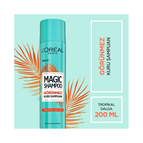 L'Oréal Paris Magic Shampoo Görünmez Kuru Şampuan 200ml -Tropikal Dalga 