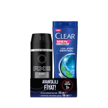 Axe Deodorant Black 150 Ml + Clear Cool Sport 180 Ml