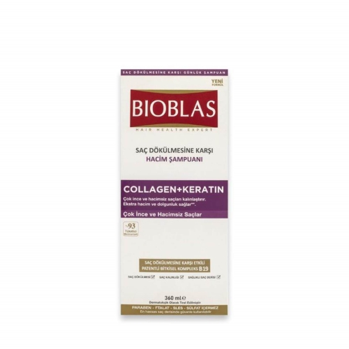 Bioblas Collagen + Keratin Şampuan Hacim 360 Ml