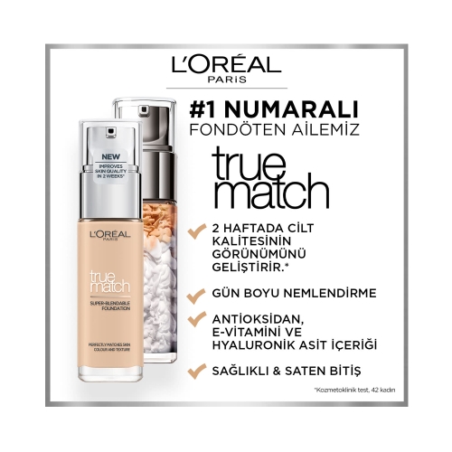 L'Oréal Paris True Match Cilt Bakım Etkili Fondöten 1.5.N Linen