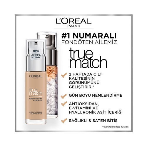 L'Oréal Paris True MatchCilt Bakım Etkili Fondöten 2.N Vanilla