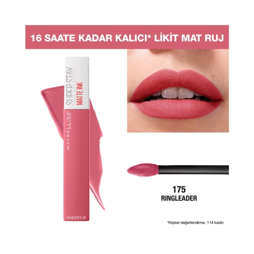 Maybelline New York Super Stay Matte Ink Pink Edition Likit Mat Ruj - 175 Ringleader