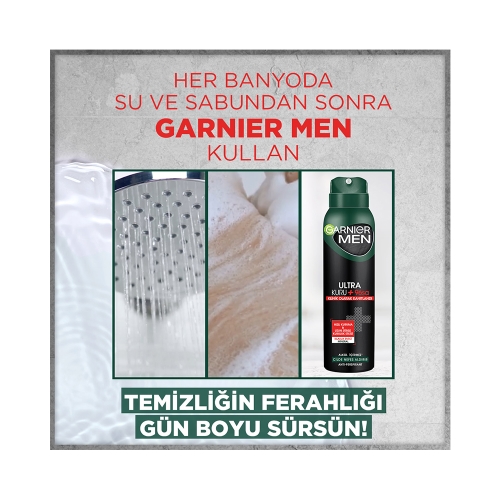 Garnier Men Deodorant Sprey Ultra Kuru 150 Ml