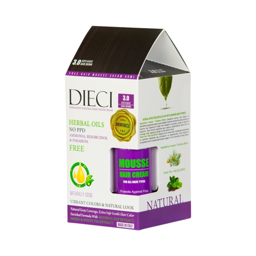 Dieci Herbal Oil  Amonyaksız Kit Boya 3.0 Koyu Kahve