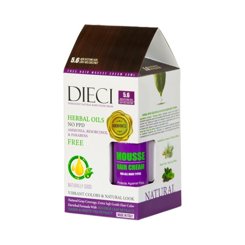 Dieci Herbal Oil  Amonyaksız Kit Boya 5.6 Açık Kestane Kızıl