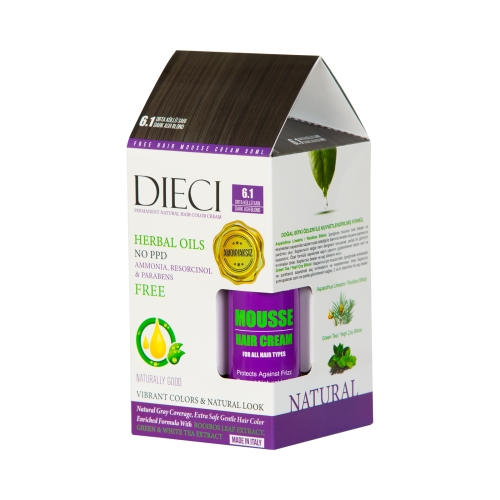 Dieci Herbal Oil  Amonyaksız Kit Boya 6.1 Orta Küllü Sarı
