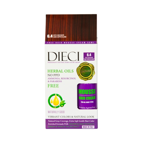 Dieci Herbal Oil  Amonyaksız Kit Boya 6.4 Koyu Sarı Bakır