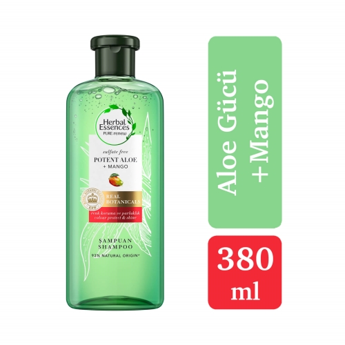 Herbal Essences Aloe Gücü + Mango Sülfatsız Şampuan 380 Ml