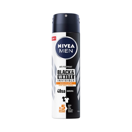 Nivea Deodorant Sprey Invisible Black&White Güçlü Etki Erkek 150 Ml