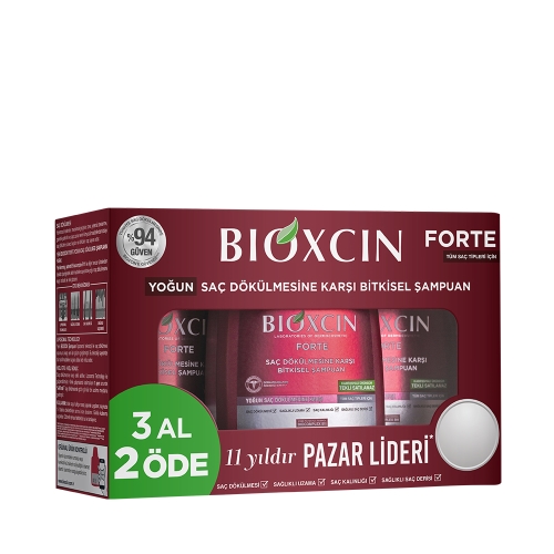 Bioxcin Forte Saç Dökülmesine Karşı Bakım Şampuanı 300 Ml (3 Al 2 Öde)