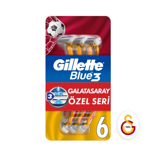 Gillette Blue3 6'lı Galatasaray Taraftar Özel Seri