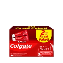 Colgate Optic White Parıldayan Beyazlık Beyazlatıcı Diş Macunu 75 Ml+75 Ml İkili Paket
