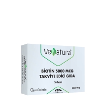 Venatura Biotin 5000 Mcg Takviye Edici Gıda 30 Tablet