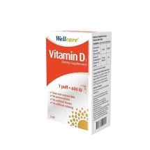 Wellcare Vitamin D3 600 IU Sprey Takviye Edici Gıda 5 Ml